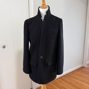 J. Crew Women's Never Worn Leighton Black Boiled Wool Blazer size 0